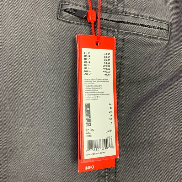 ESPIRIT Gray Pencil Zipper Pocket Mini Skirt NWT - Picture 8 of 8